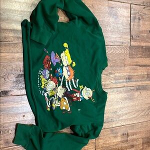 Christmas’s sweater Green Cartoon Graphic Sweatshirt